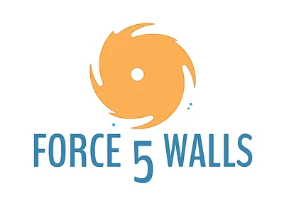 Force5walls Rebound branding hurricane logo