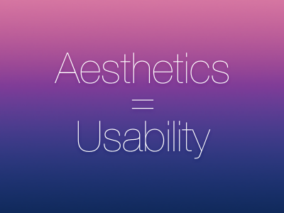 Aesthetics = Usability blog post