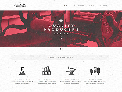 We Grow Cherries Website cherries clean duotone icons minimal simple texture ui web