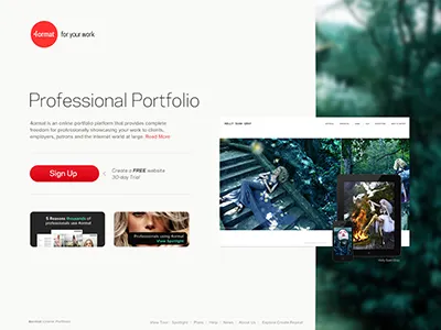 4ormat branding landing page minimal typography webdesign