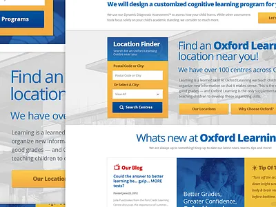 Oxford Learning homepage detail
