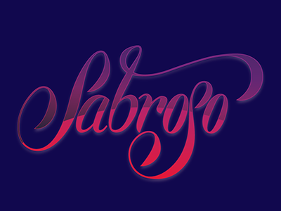 Sabroso calligraphy lettering type