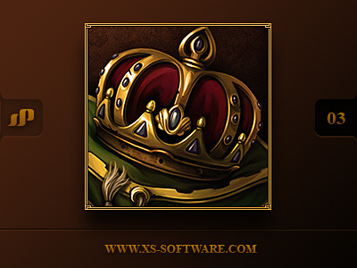 SP_ChanWars_03 3d brown chanwars crown icons medieval punchev retro video game vintage