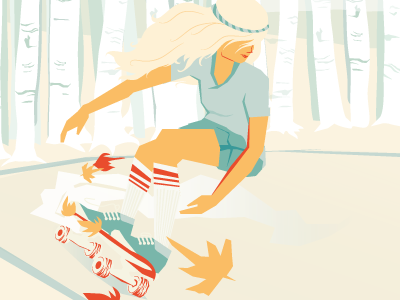 Girl girl illustration skate vector