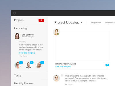 Project Dashboard clean dashboard modern photoshop ui ux