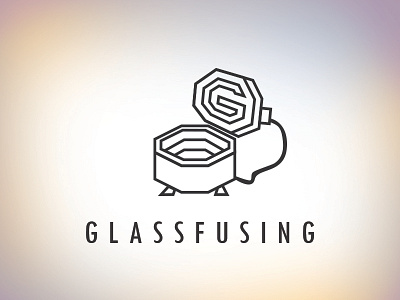 Glassfusing Logo branding glass kiln logo sans serif