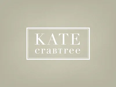 Kate Crabtree final logo concept all caps braizen classic enclosure serif timeless uppercase white