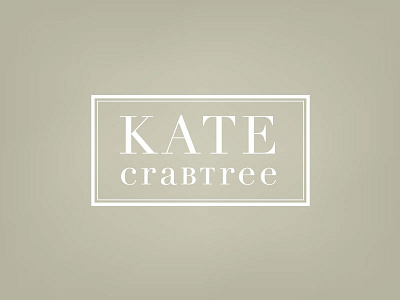 Kate Crabtree final logo concept all caps braizen classic enclosure serif timeless uppercase white