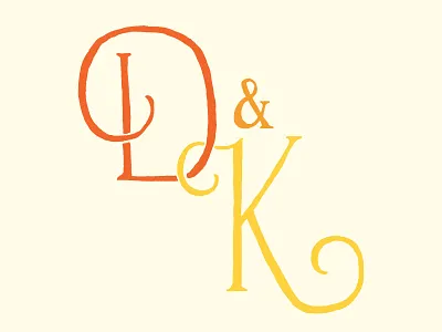 Dave & Kate d k monogram