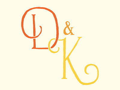 Dave & Kate d k monogram