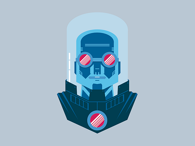 Mr Freeze batman blue geometric mr.freeze red