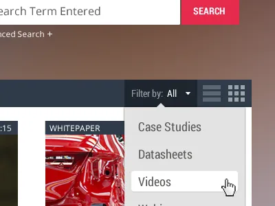 Filtering blur drop down drop down menu flat fresh tilled soil hover interaction menu ui