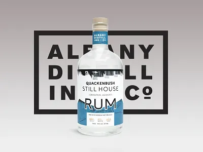 Quackenbush Still House Rum albany brand identity packaging rum typography