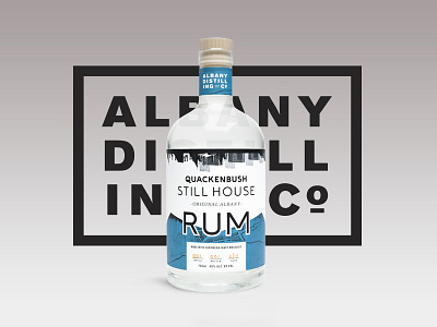 Quackenbush Still House Rum albany brand identity packaging rum typography