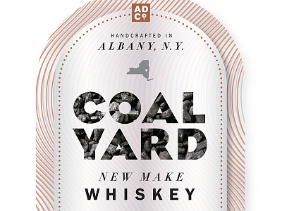 Coal Yard Whiskey Label (unused) albany coal label packaging typography whiskey