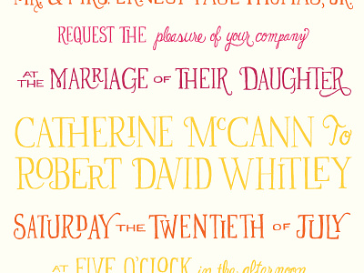 Invite hand lettering handdrawn invitation wedding