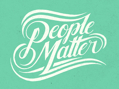 People Matter illustration pen and ink sevenly typography