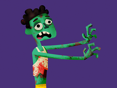 Zombie ae animation cartoon character zombie