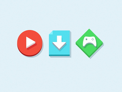 Kid Friendly Icons bright icon shadow