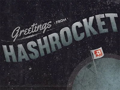 Postcards from space card retro space texture typography