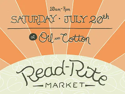 Read-Rite flourishes hand lettering lettering logo read rite script sun vector