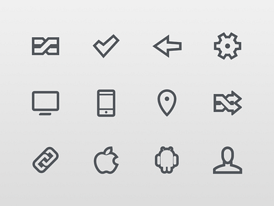 Icons android apple back check mark compare desktop icons ios links location mobile settings user