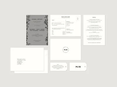 Wedding Stationery branding floral mb print stamp wedding