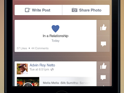 iPhone iOS7 app for Facebook ii