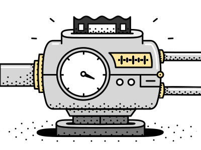 Film machine illustration