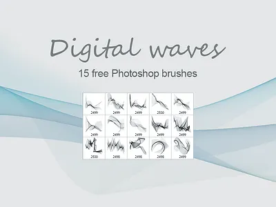 Digital Waves - Free PS brushes brush free freebie freebies photoshop resources