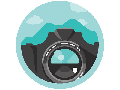 Photography badge camera dribbble glass graphic design illustrations lens photography ui ux web design