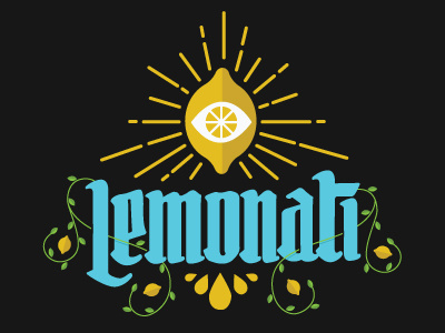 Lemonati blackletter lemon lettering typography