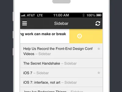 Gestures gesture iphone mailbox reader rss swipe