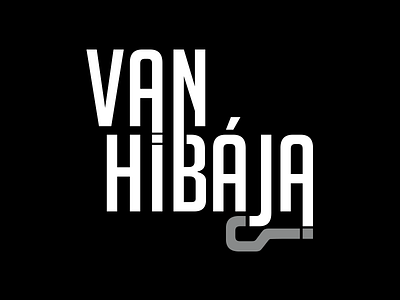Van Hibája? Wine label vol2. black bor graphic label sans serif typo wine