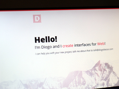 New portfolio - Comming Soon diogobessa.com hello portfolio ui web web site