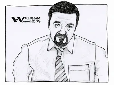 David Brent comedy david brent drawing illustration logo pen pencil portrait the office
