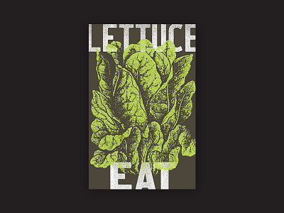 PUNNY POSTAH food lettuce organic poster texture