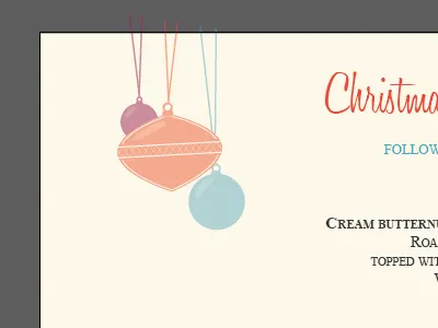 Baubles baubles christmas menu