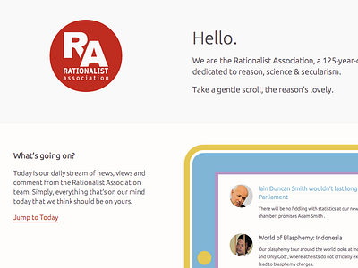 RA homepage redesign