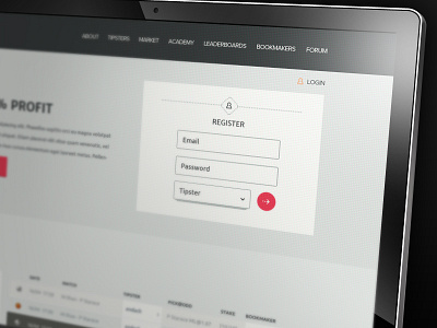 blogabet // register form bet betting blogabet flat form gray login register simple sport ui