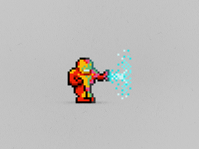 Run Stark, Run! animated gif animation blast gif ironman red tony stark yellow