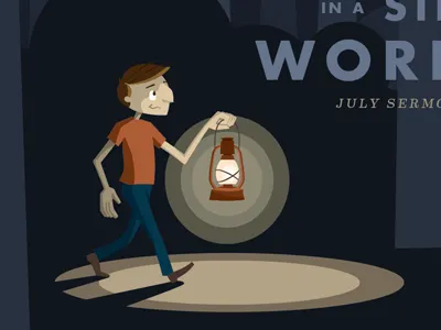 Lantern Dude WIP illustration lantern light vector