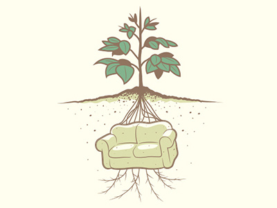 Couch Potato couch glenn jones glennz illustration illustrator plant potato vector