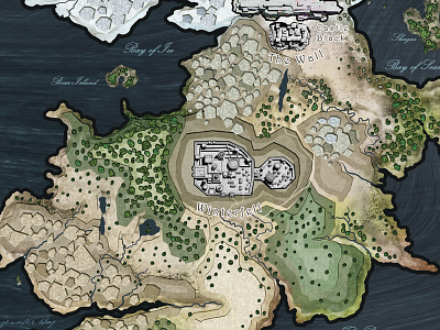 Game of Thrones map cartography game of thrones illustration map photoshop