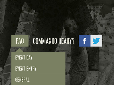 Commando Navigation dropdown menu navigation