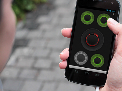 Beat Loop android buttons circle mockup music play record recording rounded ui user interfaces