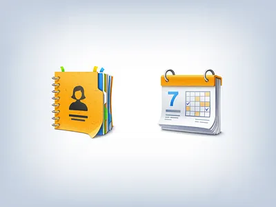 More Illustrations for In-Email Use address addressbook calendar calendrars contacts email icon icons mail