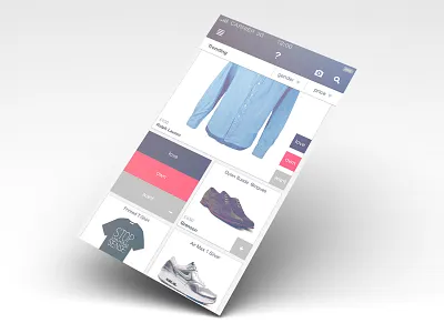WIP fashion site app application blurred fashion interface ios ios7 iphone mac red screen texture ui ux white