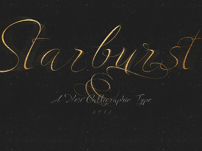 Starburst calligraphy font type