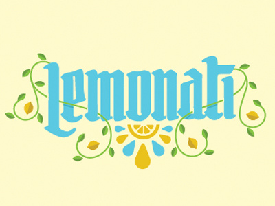 Lemonati Type blackletter lemon lettering typography